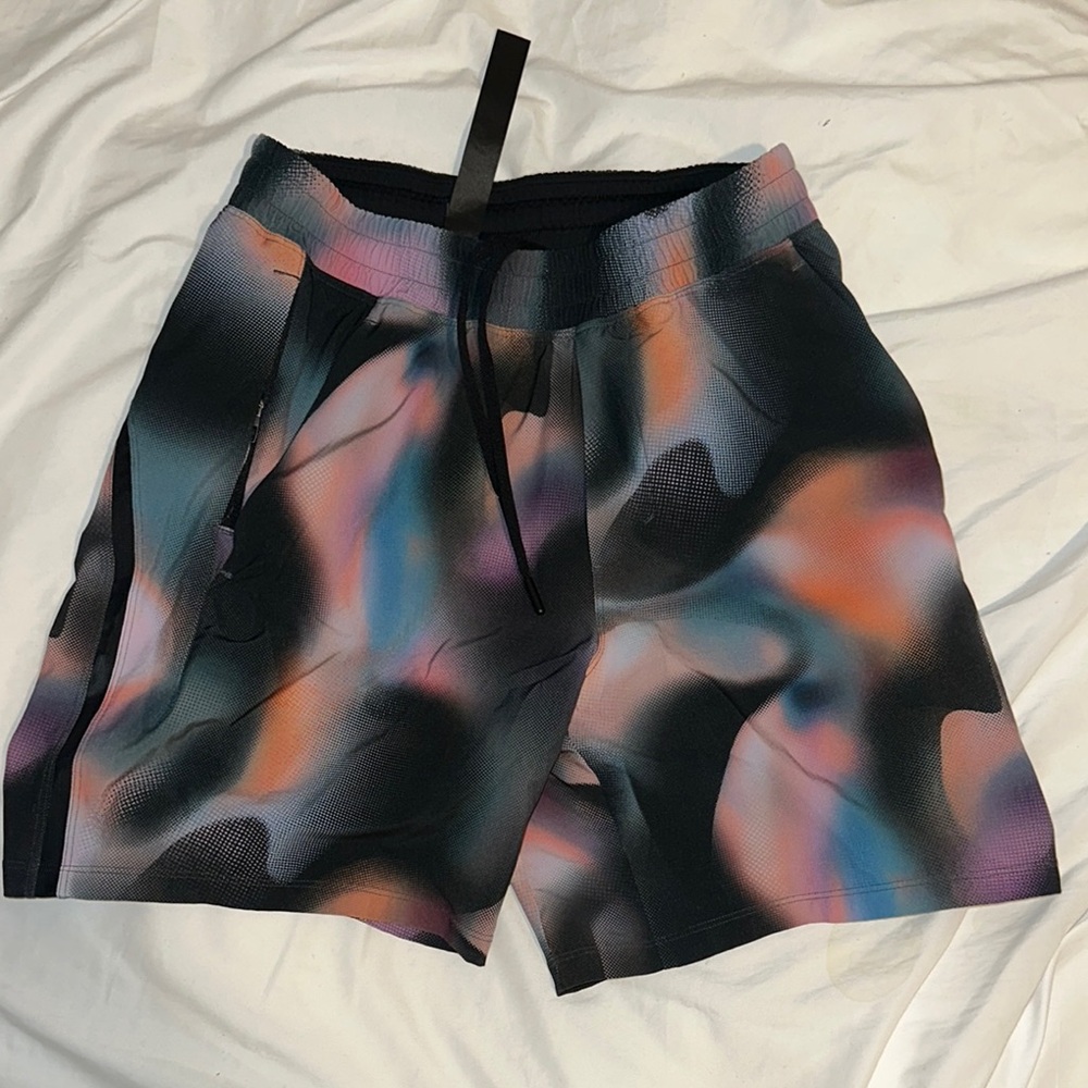 Multicolor Abstract Pattern Shorts - image 1